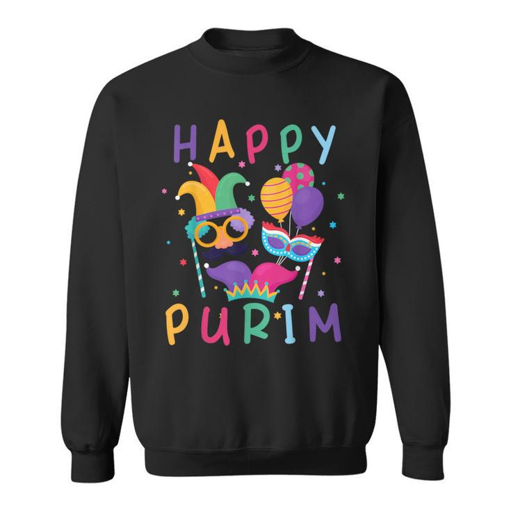 Happy Purim Jewish Purim Costume Sweatshirt