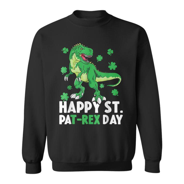 Happy St Pat-Rex Dinosaur Saint Patrick's Day For Boys Girls Sweatshirt