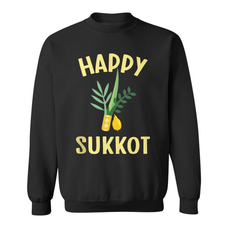 Happy Sukkot The Four Species Lulav Etrog Jewish Israeli Sweatshirt