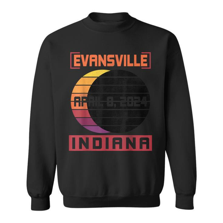Happy Total Solar Eclipse In Evansville Indiana April 8 2024 Sweatshirt