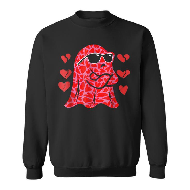 Happy Valentine Cute Ghost Retro Be My Boo Spooky Ghost Sweatshirt