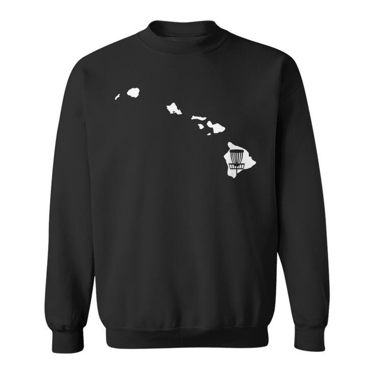 Hawaii Disc Golf State With Basket Graphic Sweatshirt