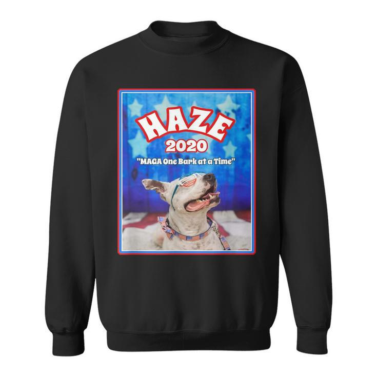 Haze 2020 Pit Bull Dog American Flag Graphics Sweatshirt