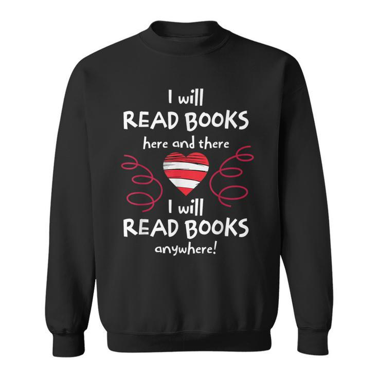 I Heart Books Book Lovers Readers Read More Books Sweatshirt