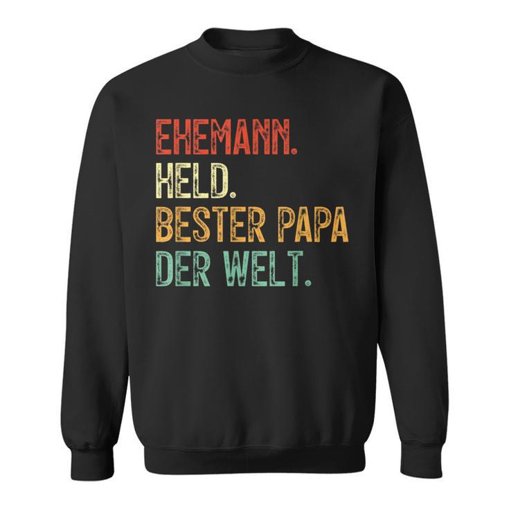 Held Bester Papa Mann Der Welt Held Bester Ehemann Sweatshirt