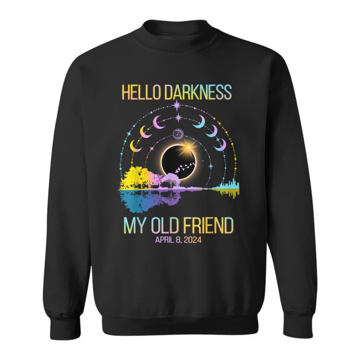 Hello Darkness My Old Friend April 08 Solar Eclipse Sweatshirt