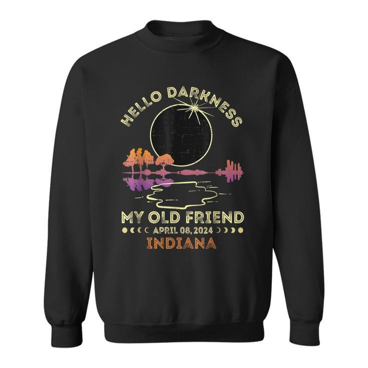 Hello Darkness My Old Friend Total Eclipse 2024 Indiana Sweatshirt