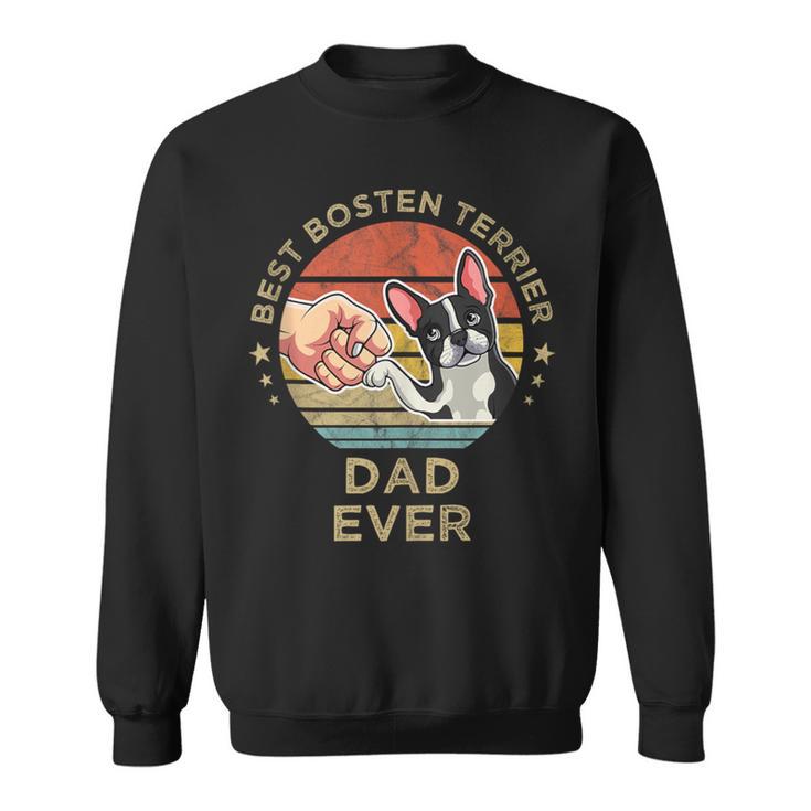 Herren Best Bosten Terrier Dad Ever Hund Bostie Papaateratertag Sweatshirt