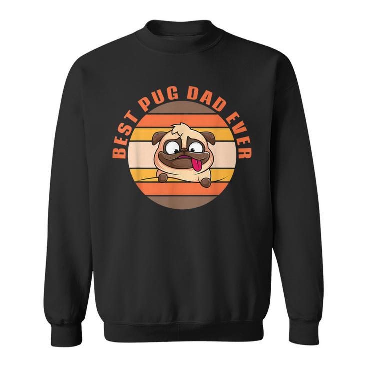 Herren Bester Mops Papa Aller Zeiten Sunset Hundelieb Sweatshirt