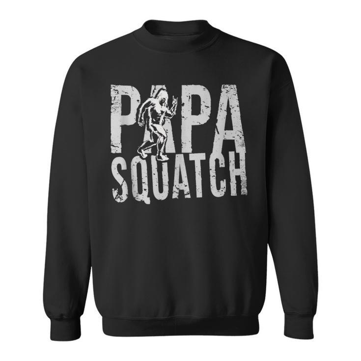 Herren Papa Sasquatch Bigfoot Papa Squatch Lustigeratertag Sweatshirt