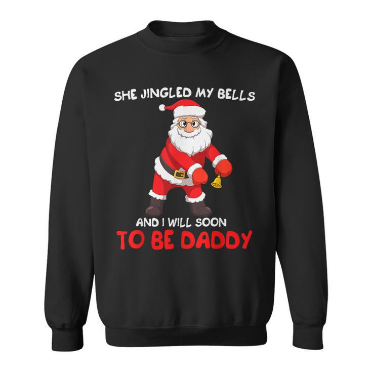 Herren Weihnachten Weihnachtsmann Sie Klingelte Meine Glocken Bald Um Papa Zu Sein Sweatshirt