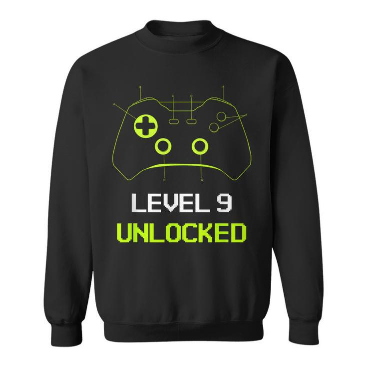 High School Freshman Level 9 Unlocked Gaming Sweatshirt