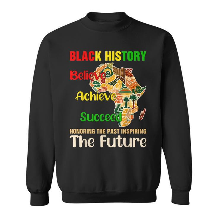 Honoring Past Inspiring Future Black History Month Retro Sweatshirt