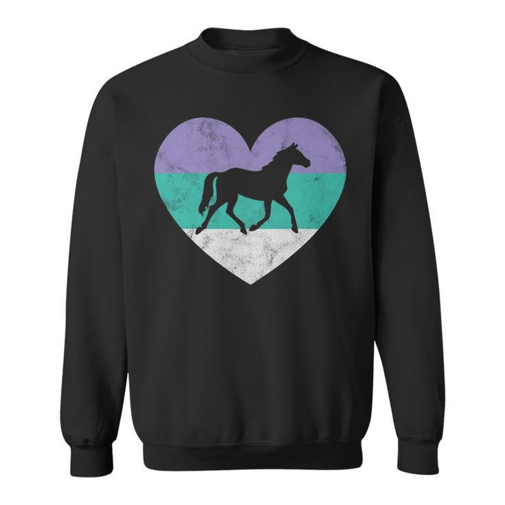 Horse Gif For Women & Girls Retro Vintage Cute Sweatshirt