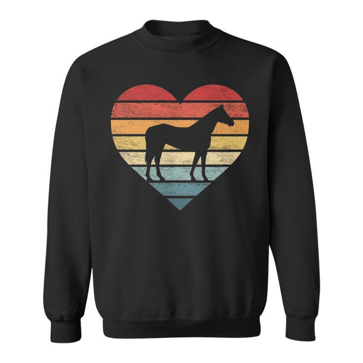 Horse Lover Horseback Riding Equestrian Retro Vintage Sweatshirt