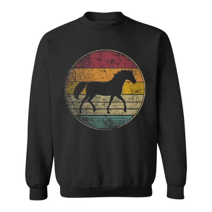 Horse Riding Love Equestrian Girl Vintage Distressed Retro Sweatshirt