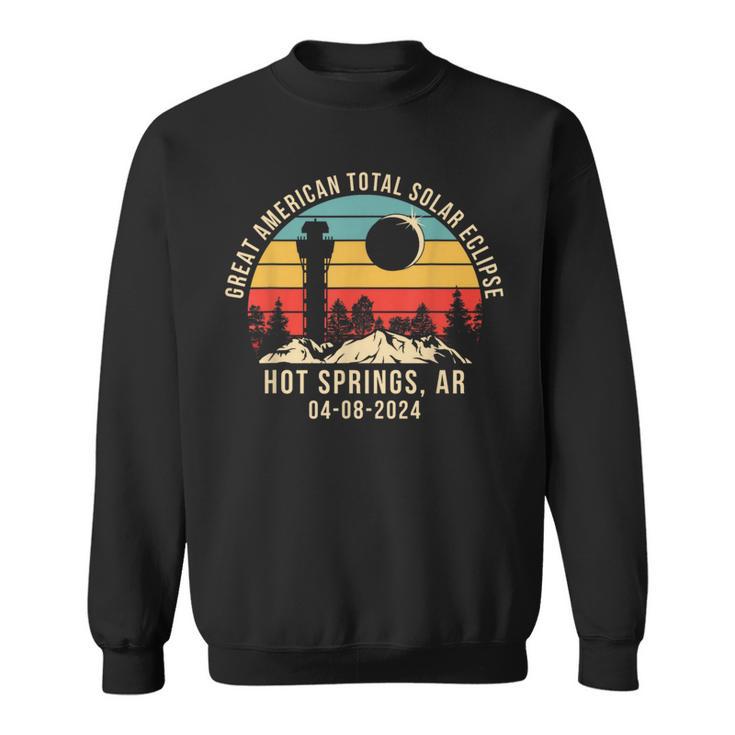 Hot Springs Arkansas Total Solar Eclipse 2024 Mountain Tower Sweatshirt