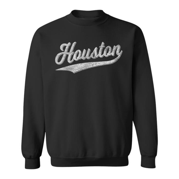 Houston Texas Vintage Sports Script Classic Style Sweatshirt