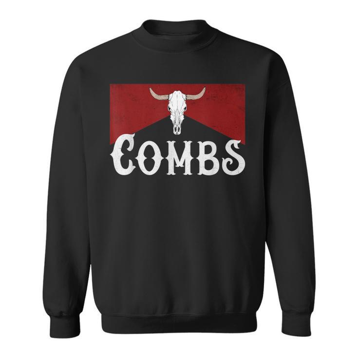 Howdy Combs Western Music Country Cowboy Combs Bull Skull Sweatshirt