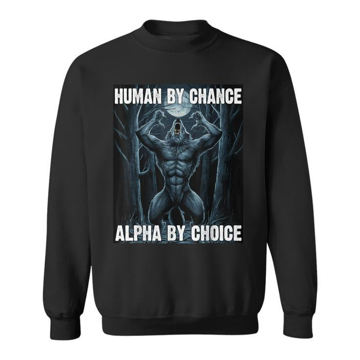 Human By Chance Alpha By Choice Alpha Wolf Women Sweatshirt