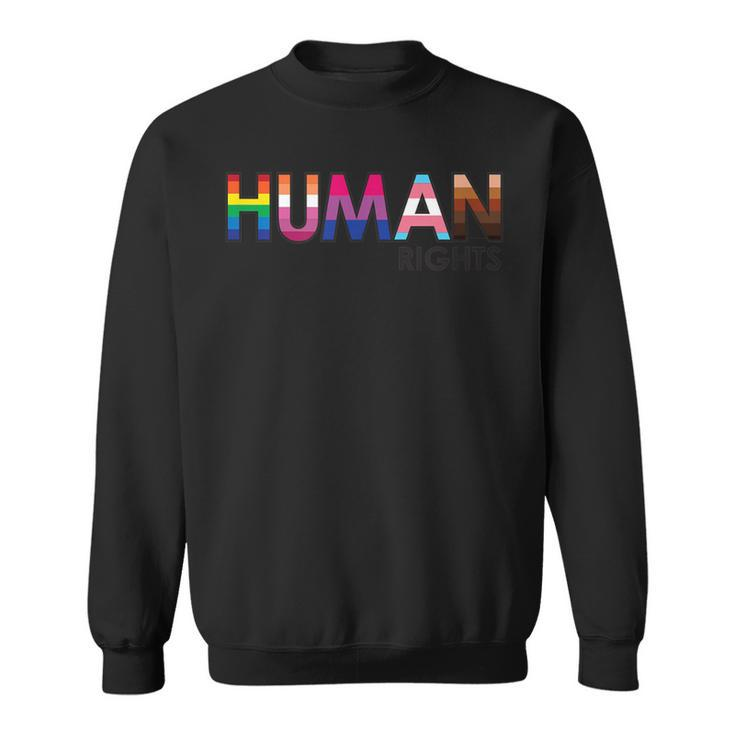 Human Rights Lgbtq Racism Sexism Flags Protest Sweatshirt