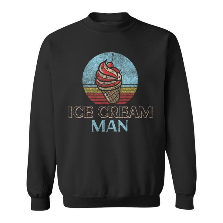 Ice Cream Boy Cone Sundae Retro Vintage Ice Cream Man Sweatshirt