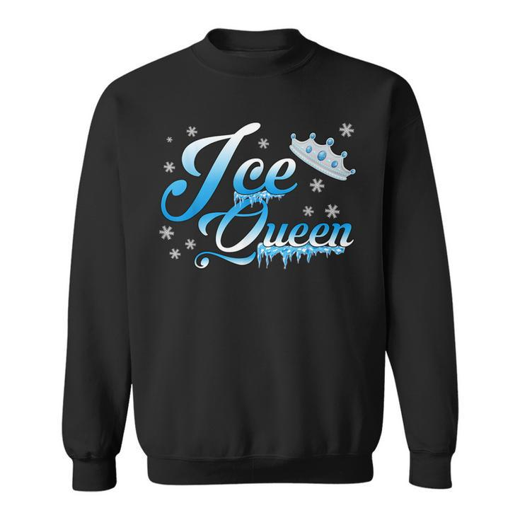 Ice Queen Winter Theme Birthday Party Girls Snow Themed Bday Sweatshirt