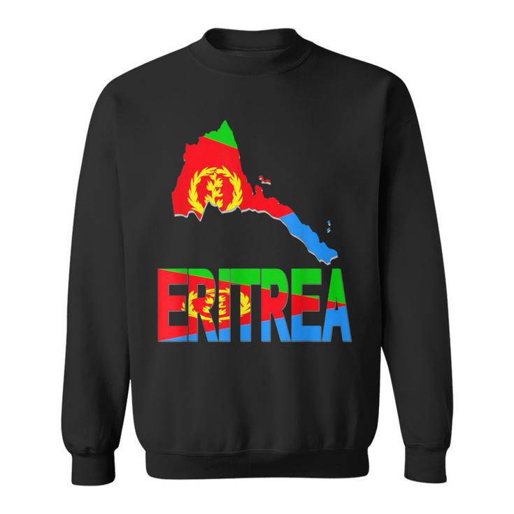 Ich Liebe Eritrea Flag In Eritrean Map Love Eritrea Flag Map Sweatshirt