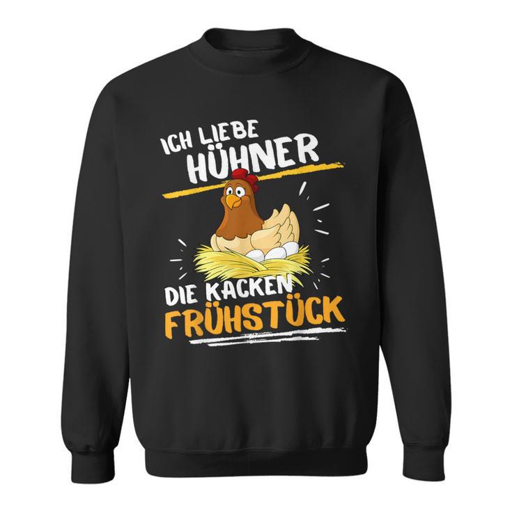 Ich Liebe Hühner Frühstücks-Sweatshirt, Witziges Bauernhof Tee