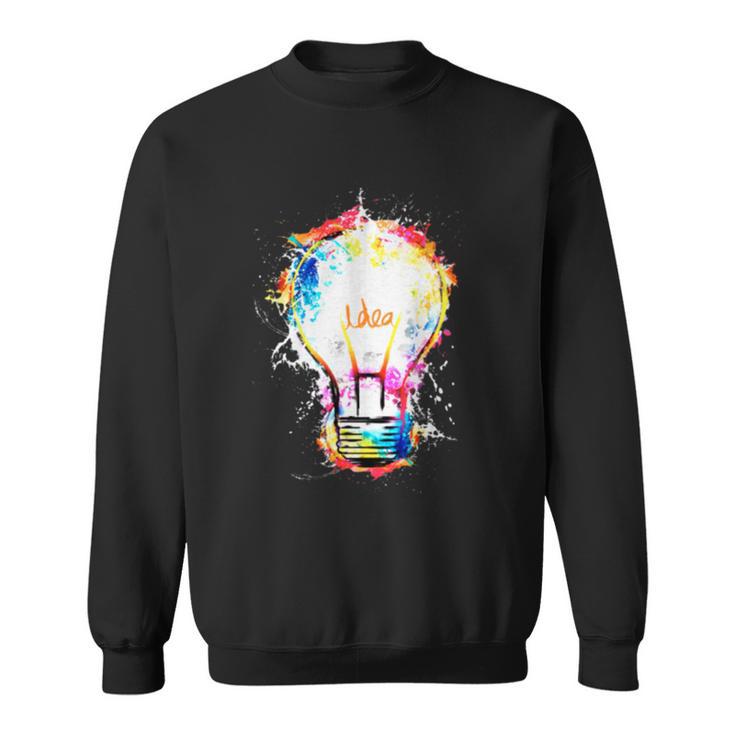 Idea Explosion Creative Genius Light Bulb Women Sweatshirt