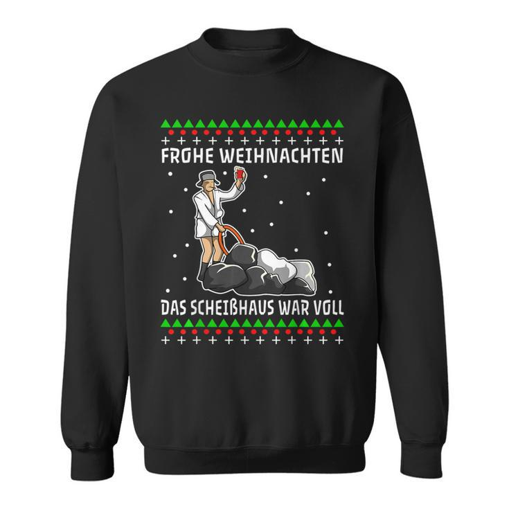 Ideen Humorvoll Frohe Weihnachten Scheißhaus Voll Schwarz Sweatshirt