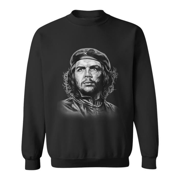 Ikonisches Portrait Schwarz Sweatshirt, Stilvolle Grafik-Mode