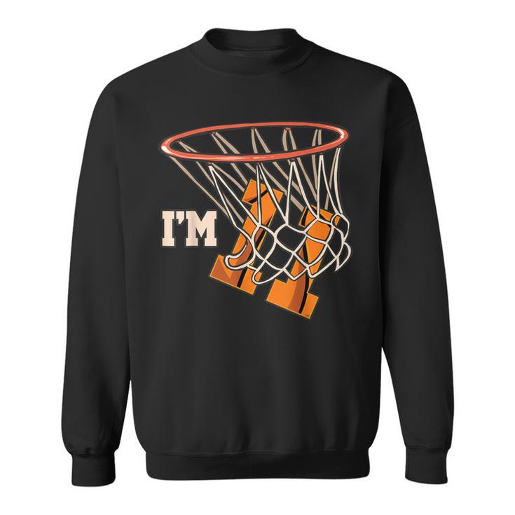I'm 11 Basketball Theme Birthday Party Celebration 11Th Sweatshirt