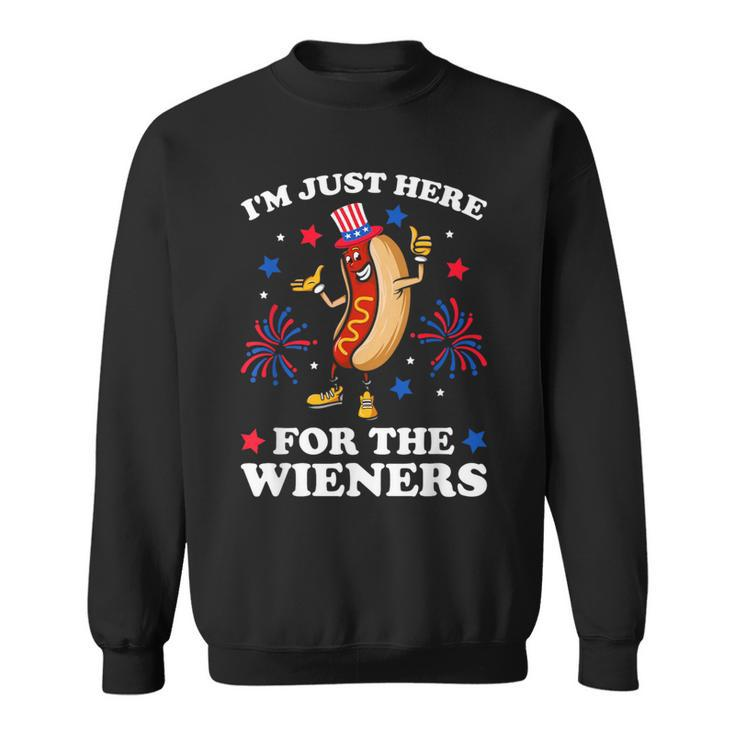 I'm Just Here For The Wieners Hot Dog 4Th Of July Sweatshirt