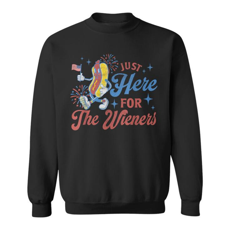 I'm Just Here For The Wieners Patriotic Family Sweatshirt