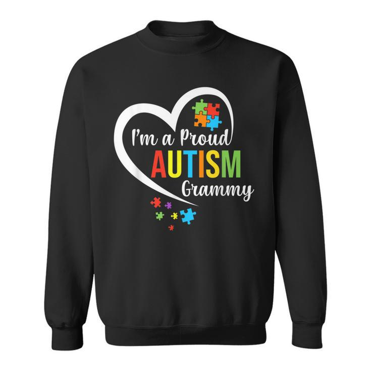 I'm A Proud Autism Grammy Love Heart Autism Awareness Puzzle Sweatshirt