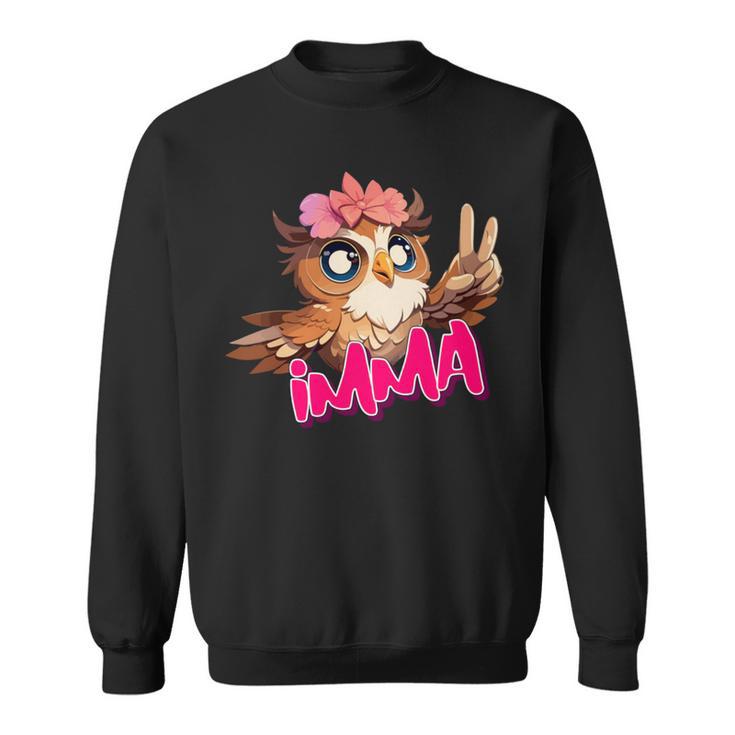 Imma Schöner Mädchen Name Mit Niedlicher Eule Sweatshirt