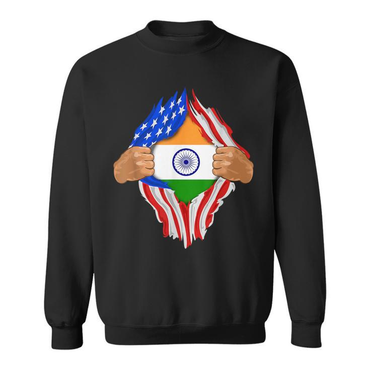 Indian Blood Inside Me India Flag Sweatshirt