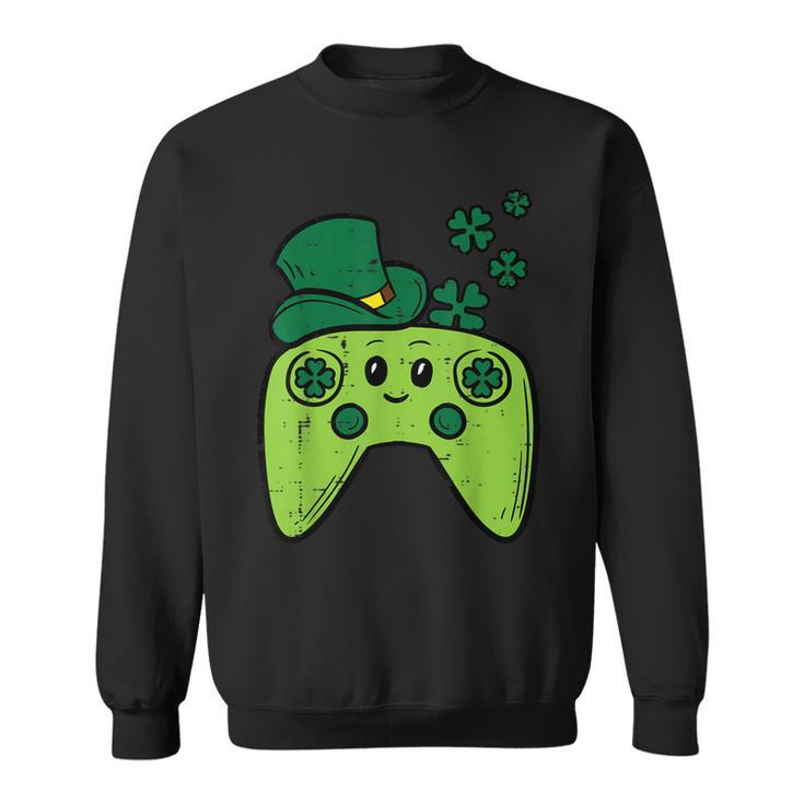 Irish Video Game Controller St Patrick Day Gamer Boys Girls Sweatshirt