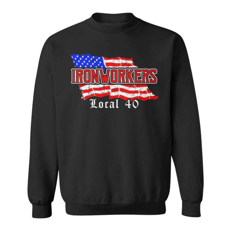 Ironworkers Local 580 Nyc American Flag Patriotic Sweatshirt