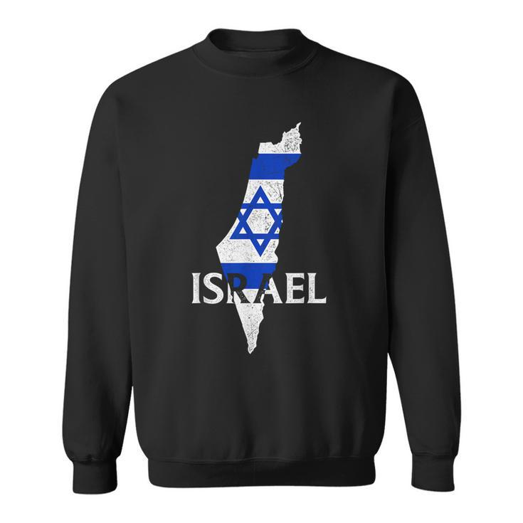Israel Country Map Flag Proud Israeli Patriotic Sweatshirt
