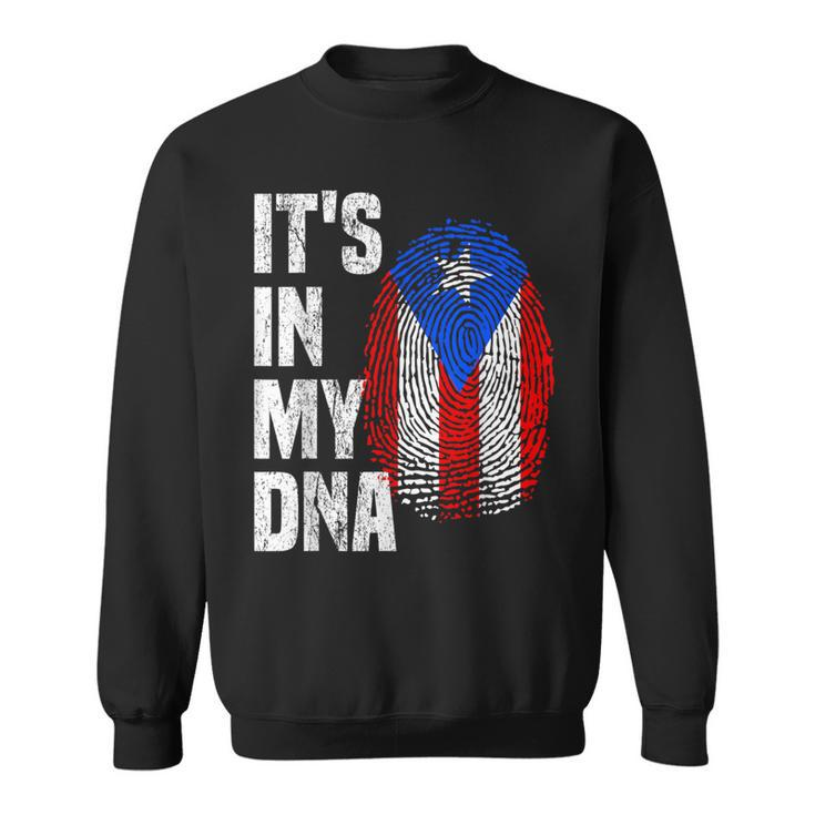 It's In My Dna Puerto Rico Flag Puerto Rican Fingerprint Sweatshirt