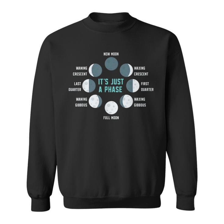 It's Just A Phase Lunar Eclipse Astronomy Moon Phase Sweatshirt