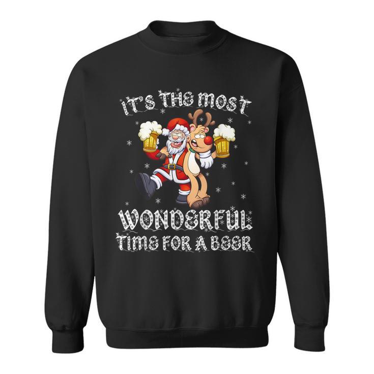 It's The Most Wonderful Time For A Beer Christmas Sweatshirt