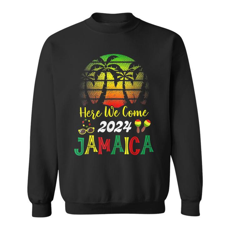 Jamaica 2024 Here We Come Matching Family Vacation Trip Sweatshirt