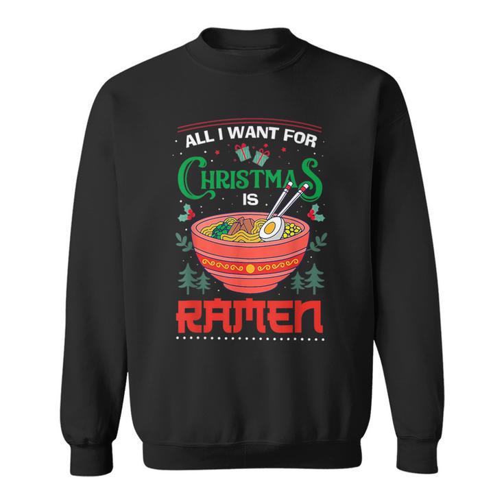 Japan Ramen Ugly Christmas Anime Christmas Sweatshirt