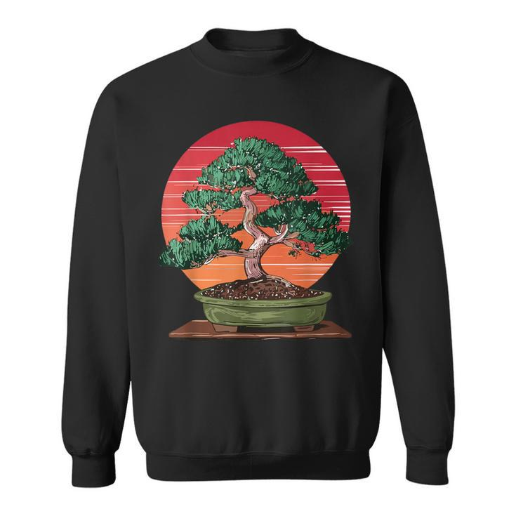 Japanese Bonsai Tree Retro Vintage Sunset Sweatshirt