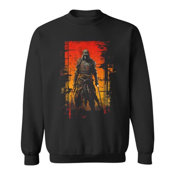 Japanese Samurai Cool Retro Vintage Distressed Vibes 12 Sweatshirt