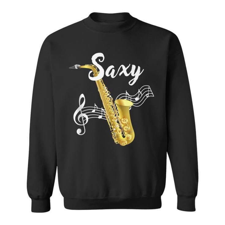 Jazz Music Lover Gold Sax Saxy Saxophone Player Sweatshirt