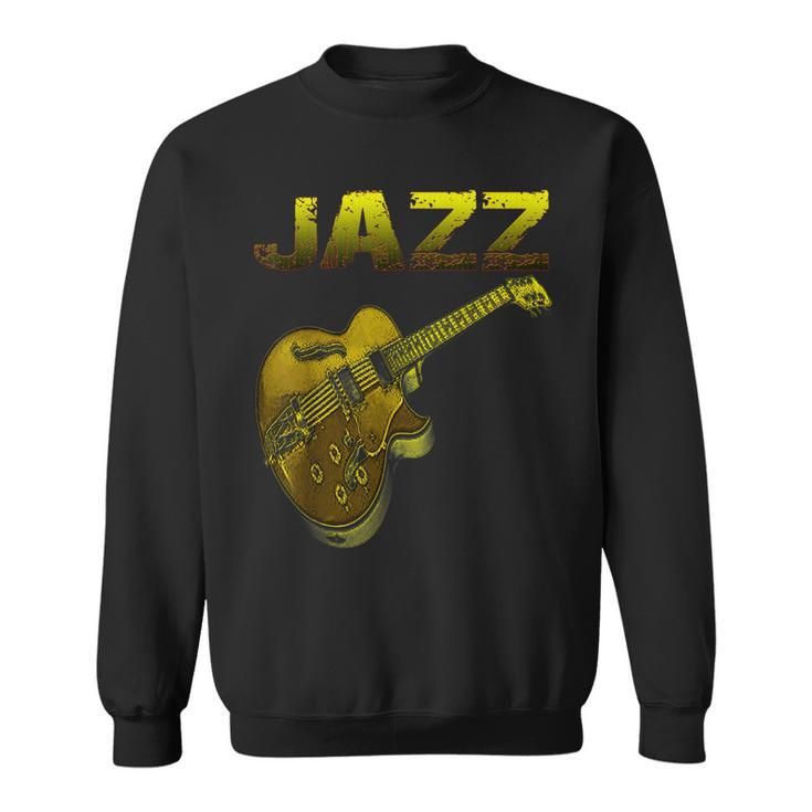 Jazz Vintage Guitar Musician Sweatshirt